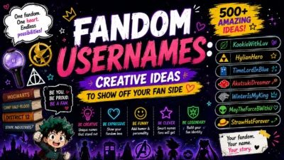 Fandom Usernames Creative Ideas to Show Off Your Fan Side