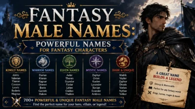 Fantasy Male Names Powerful Names for Fantasy Characters