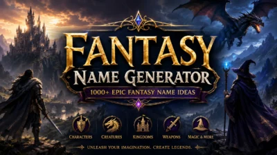 Fantasy Name Generator 1000+ Epic Fantasy Name Ideas