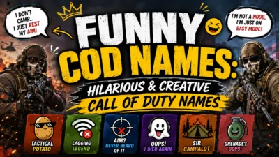 Funny COD Names Hilarious & Creative Call of Duty Names