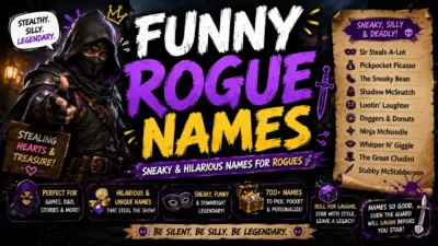 Funny Rogue Names Sneaky & Hilarious Names for Rogues 🗡️