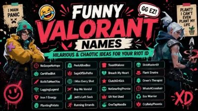 Funny Valorant Names Hilarious & Chaotic Ideas for Your Riot ID