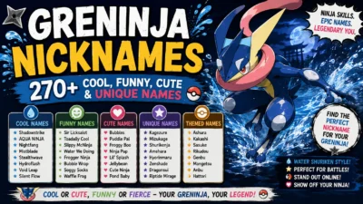 Greninja Nicknames 270+ Cool, Funny, Cute & Unique Names