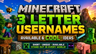 Minecraft 3 Letter Usernames Available & Cool Ideas 🎮