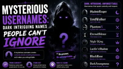 Mysterious Usernames Dark Intriguing Names People Can’t Ignore