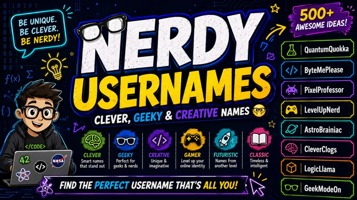Nerdy Usernames Clever, Geeky & Creative Names 🤓