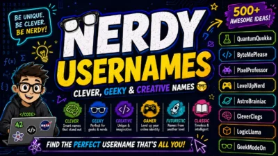 Nerdy Usernames Clever, Geeky & Creative Names 🤓