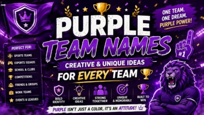 Purple Team Names Creative & Unique Ideas for Every Team 🏆