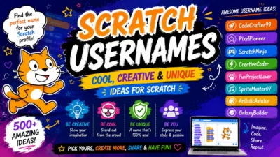 Scratch Usernames Cool, Creative & Unique Ideas for Scratch
