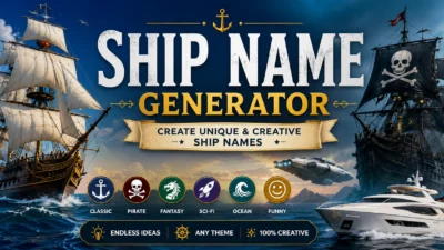 Ship Name Generator Create Unique & Creative Ship Names