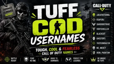 Tuff COD Usernames Tough, Cool & Fearless Call of Duty Names