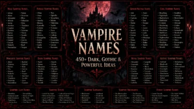 Vampire Names 550+ Dark, Gothic & Powerful Ideas