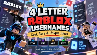 4 Letter Roblox Usernames Cool, Rare & Unique Ideas