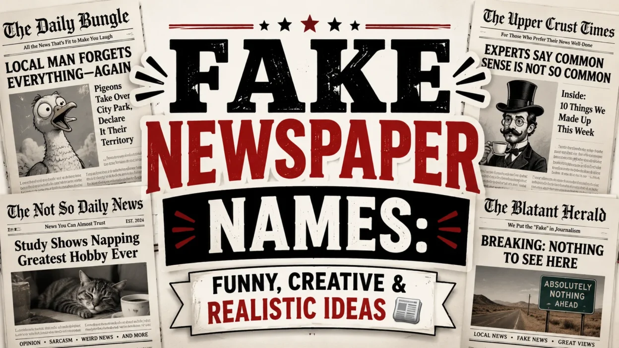 Fake Newspaper Names Funny, Creative & Realistic Ideas 📰
