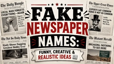 Fake Newspaper Names Funny, Creative & Realistic Ideas 📰