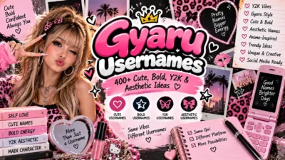 Gyaru Usernames 400+ Cute, Bold, Y2K & Aesthetic Ideas 💖