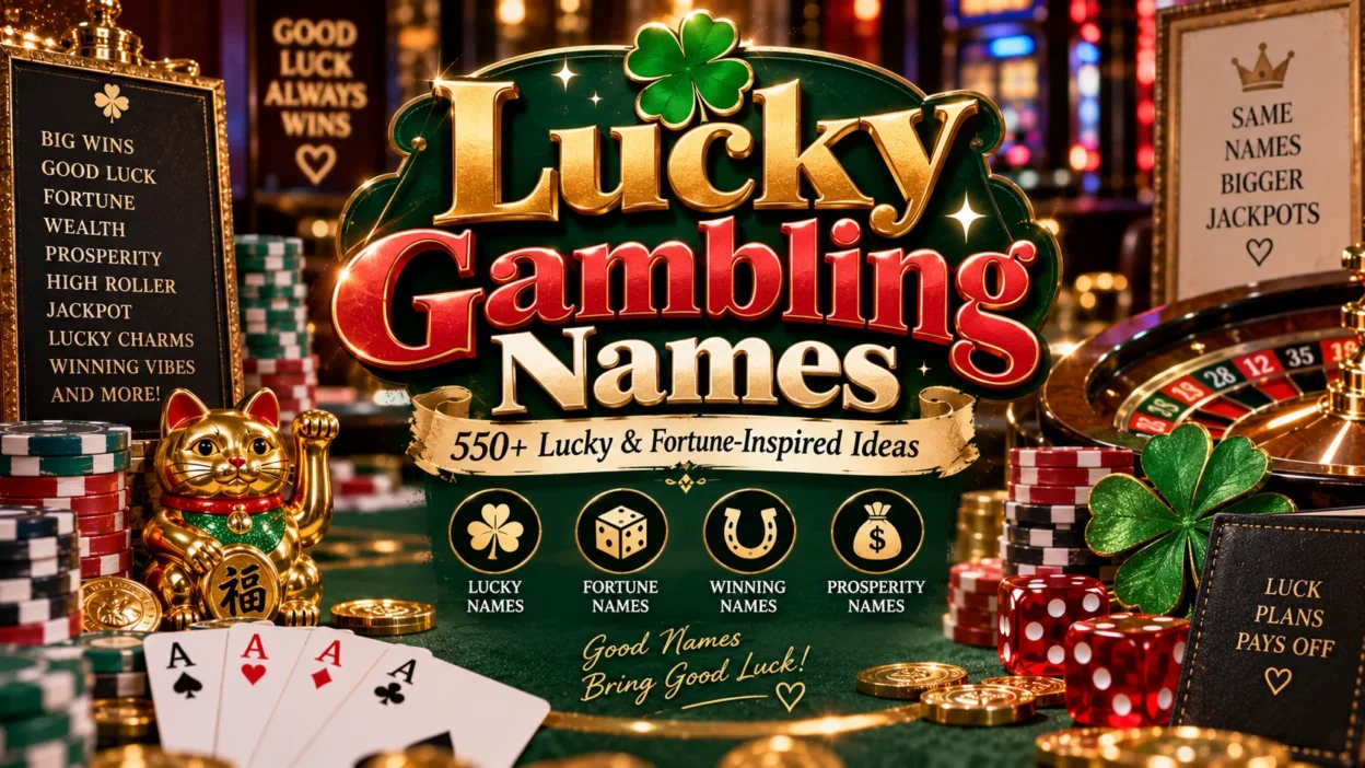 Lucky Gambling Names 550+ Lucky & Fortune-Inspired Ideas