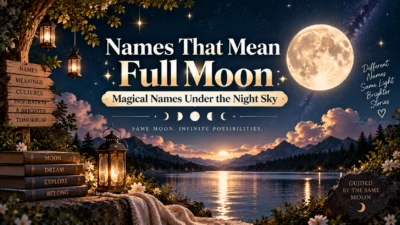 Names That Mean Full Moon: Magical Names Under the Night Sky