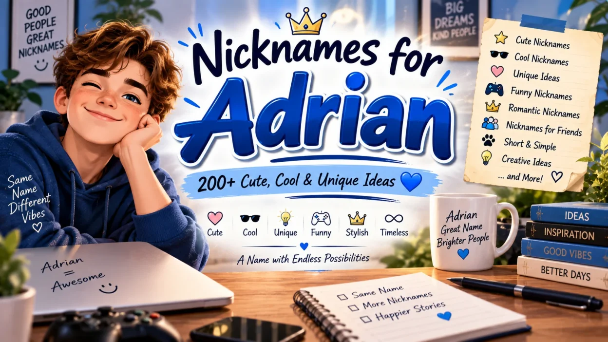 Nicknames for Adrian 200+ Cute, Cool & Unique Ideas 💙