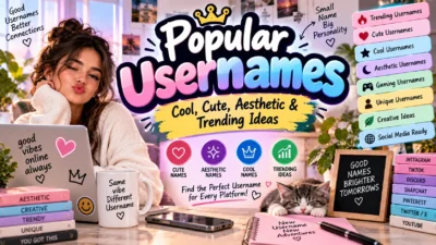 Popular Usernames Cool, Cute, Aesthetic & Trending Ideas