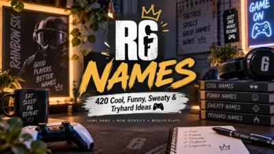 R6 Names 420 Cool, Funny, Sweaty & Tryhard Ideas 🎮