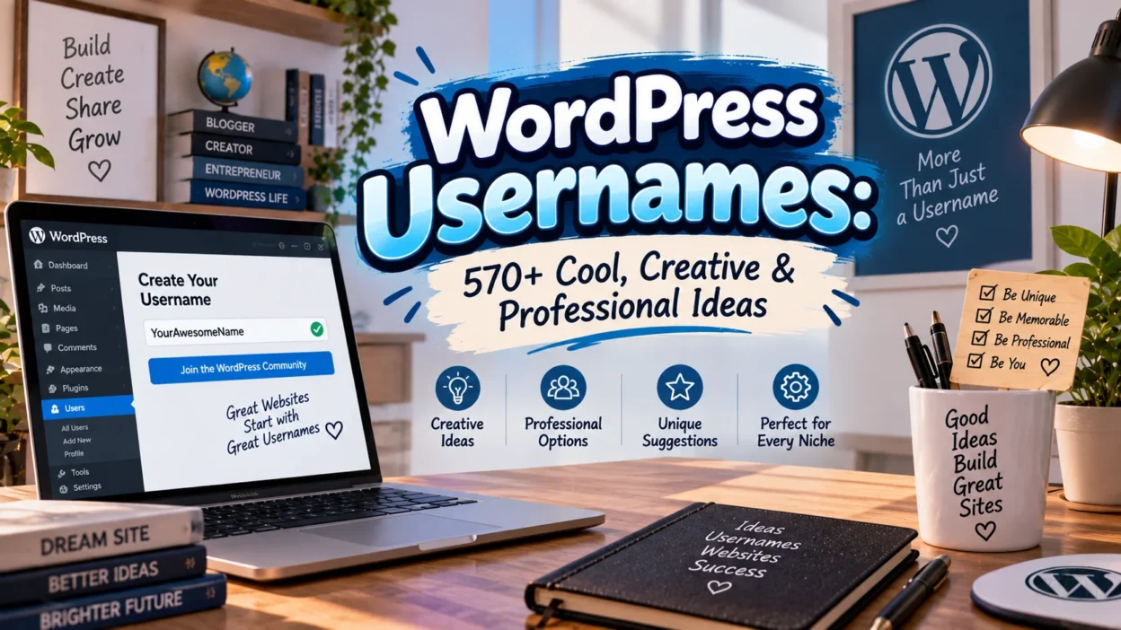 WordPress Usernames 570+ Cool, Creative & Professional Ideas